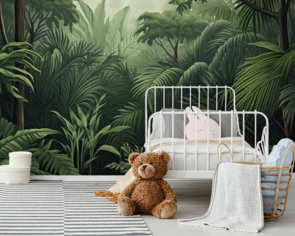 Floresta verde com muitas folhas Floresta verde com muitas folhas