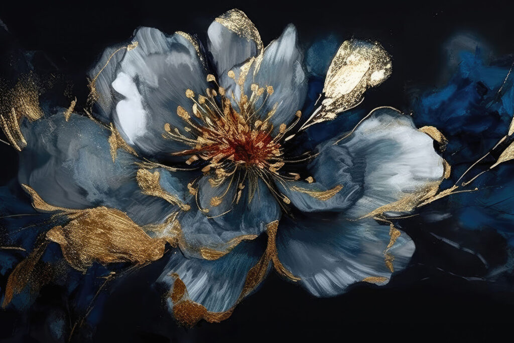 Pintura de uma flor Pintura de uma flor