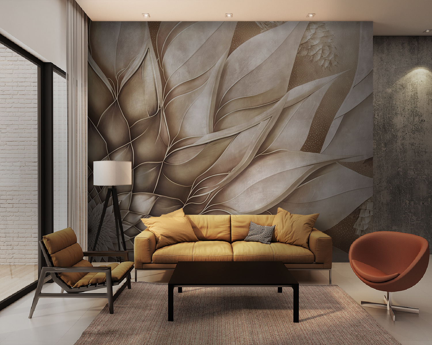 Elegant design of flowing petals Elegant design of flowing petals