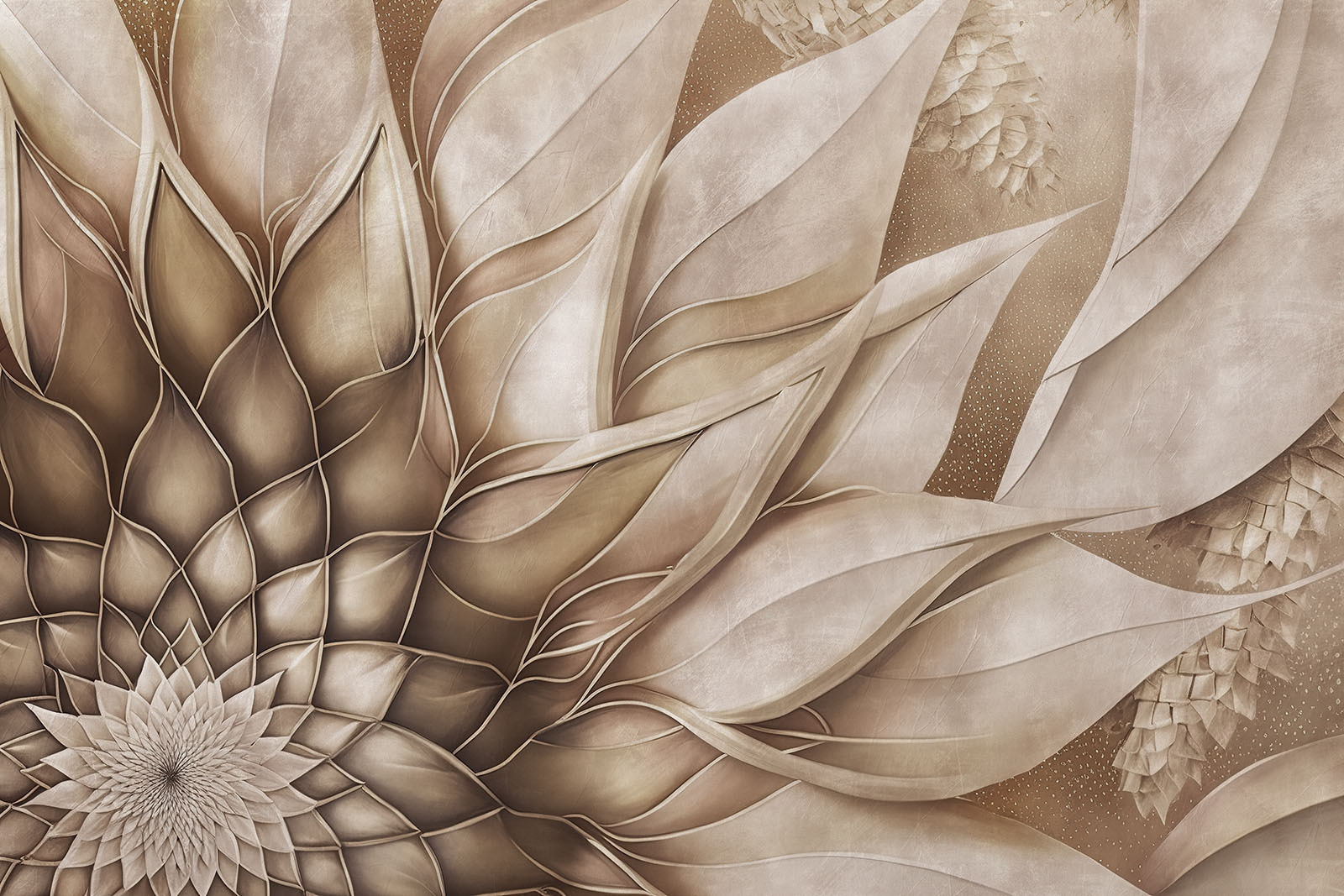 Elegant design of flowing petals Elegant design of flowing petals