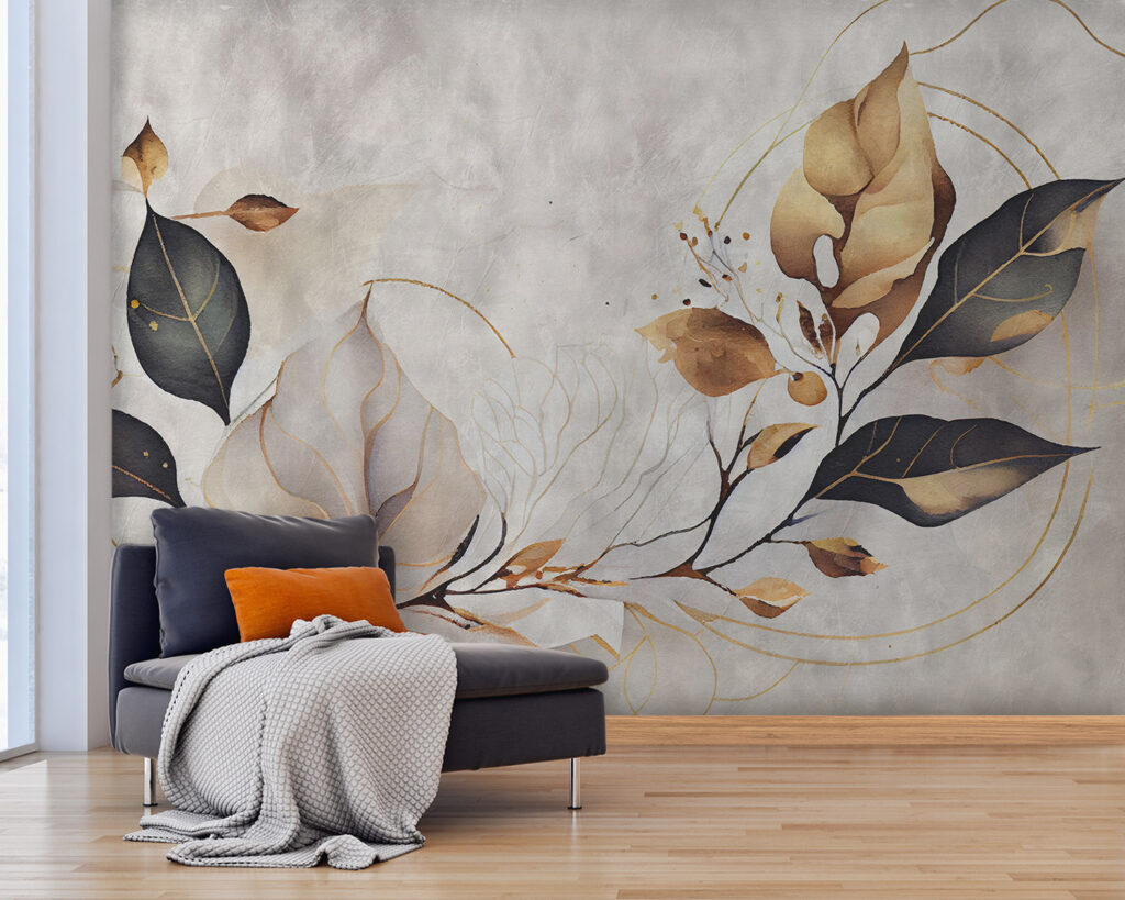 Elegant leaves dance in soft hues