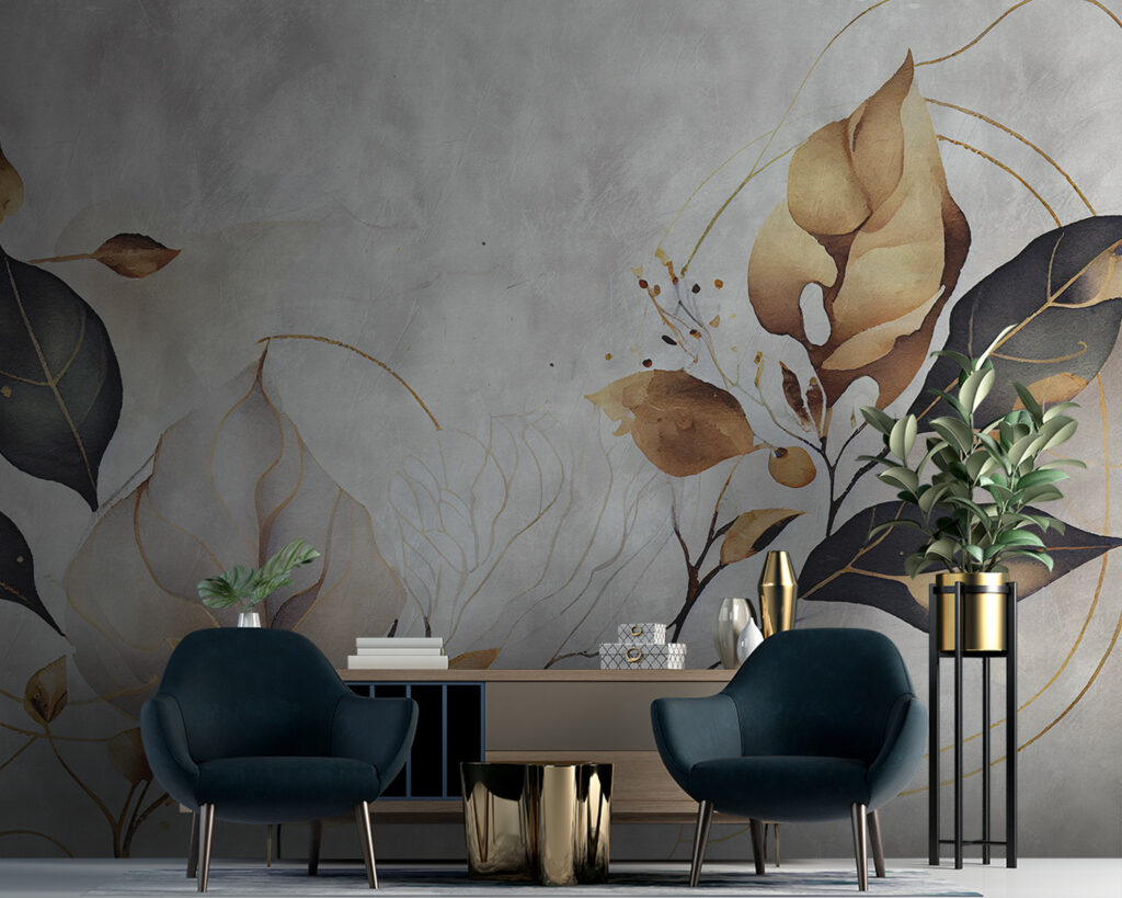 Elegant leaves dance in soft hues