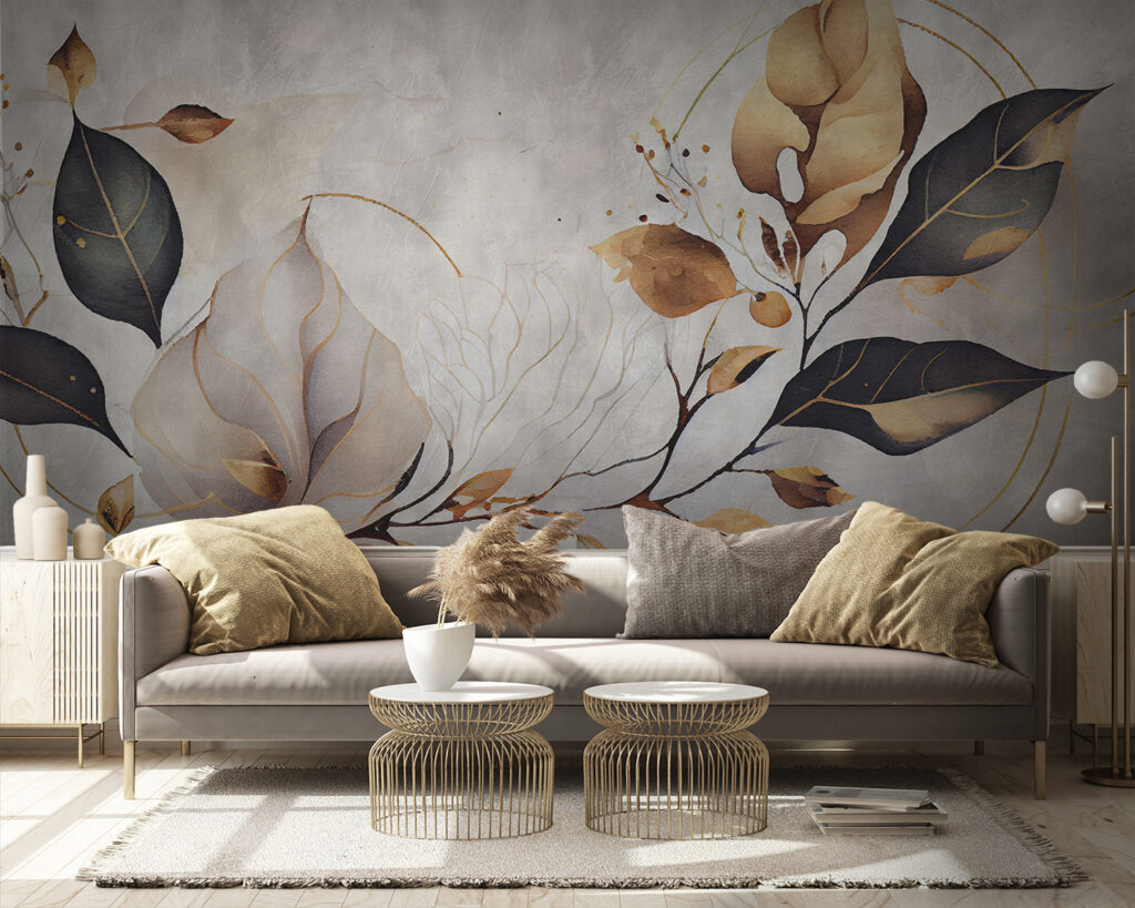 Elegant leaves dance in soft hues