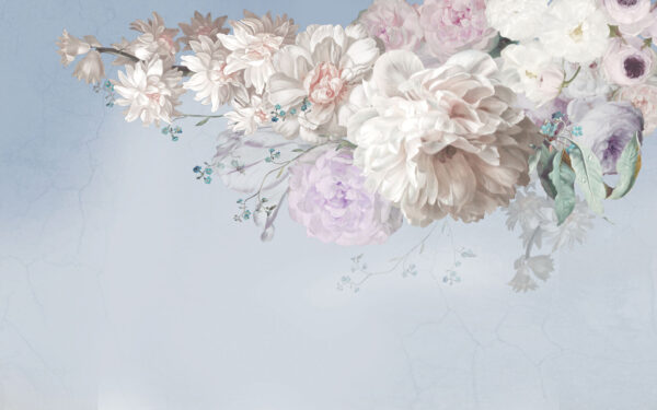 Flores brancas e roxas Flores brancas e roxas
