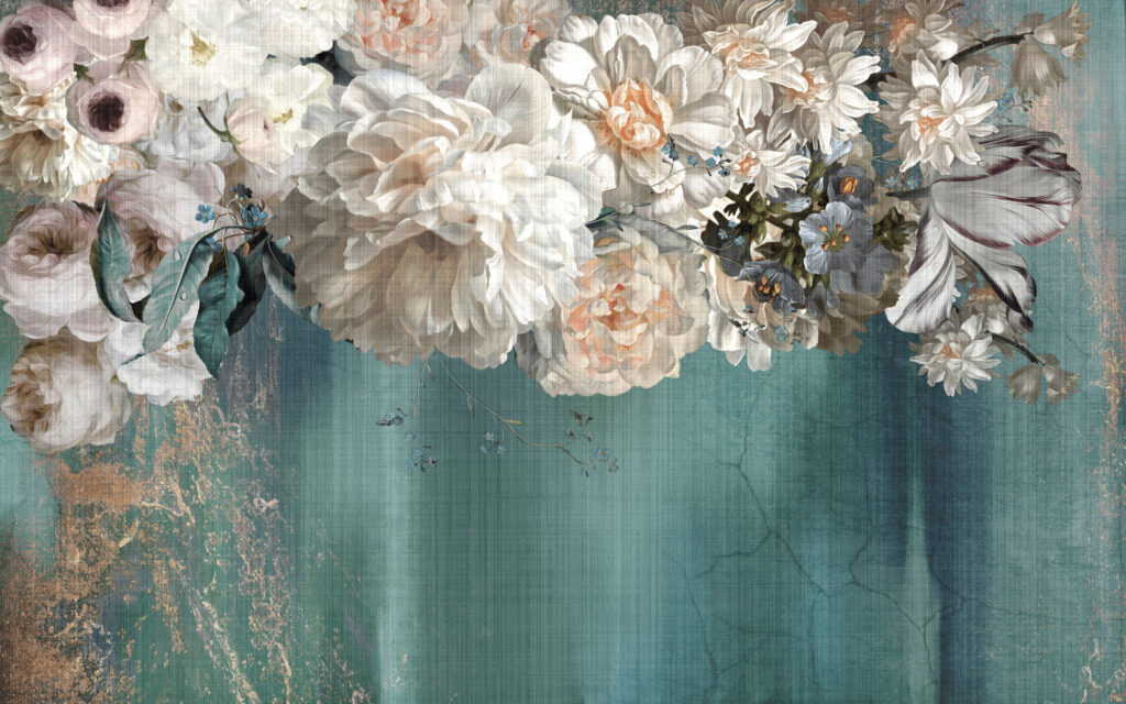 Pintura de flores brancas Pintura de flores brancas