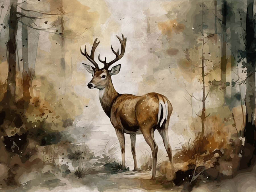 Pintura de um veado