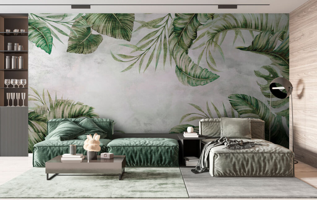 Frame of leaves and branches