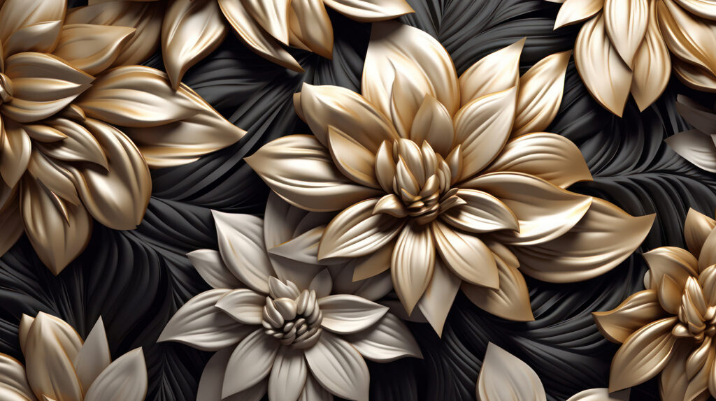 Desenho floral elegante sobre fundo escuro. Desenho floral elegante sobre fundo escuro.