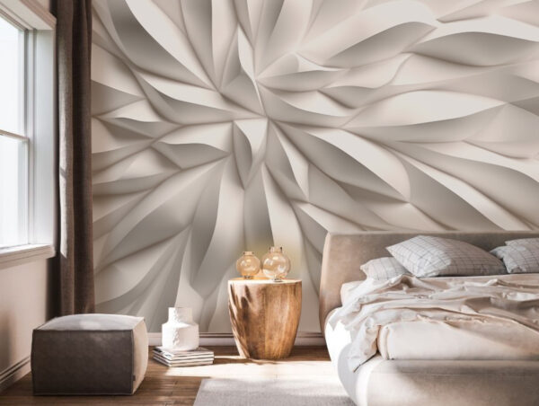 Superfície branca texturada com linhas onduladas Superfície branca texturada com linhas onduladas