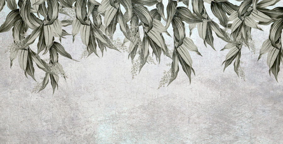 Folhas elegantes sobre um fundo texturado. Folhas elegantes sobre um fundo texturado.