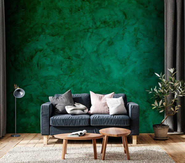 Parede verde com uma superfície rugosa Parede verde com uma superfície rugosa