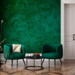 Papel de parede Parede verde com uma superfície rugosa