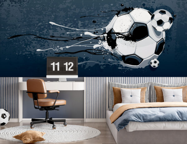 Bola de futebol com salpicos de tinta Bola de futebol com salpicos de tinta