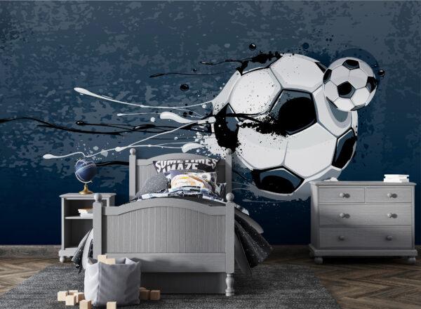 Bola de futebol com salpicos de tinta Bola de futebol com salpicos de tinta