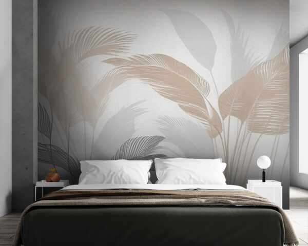 Folhas elegantes em tons pastel suaves. Folhas elegantes em tons pastel suaves.