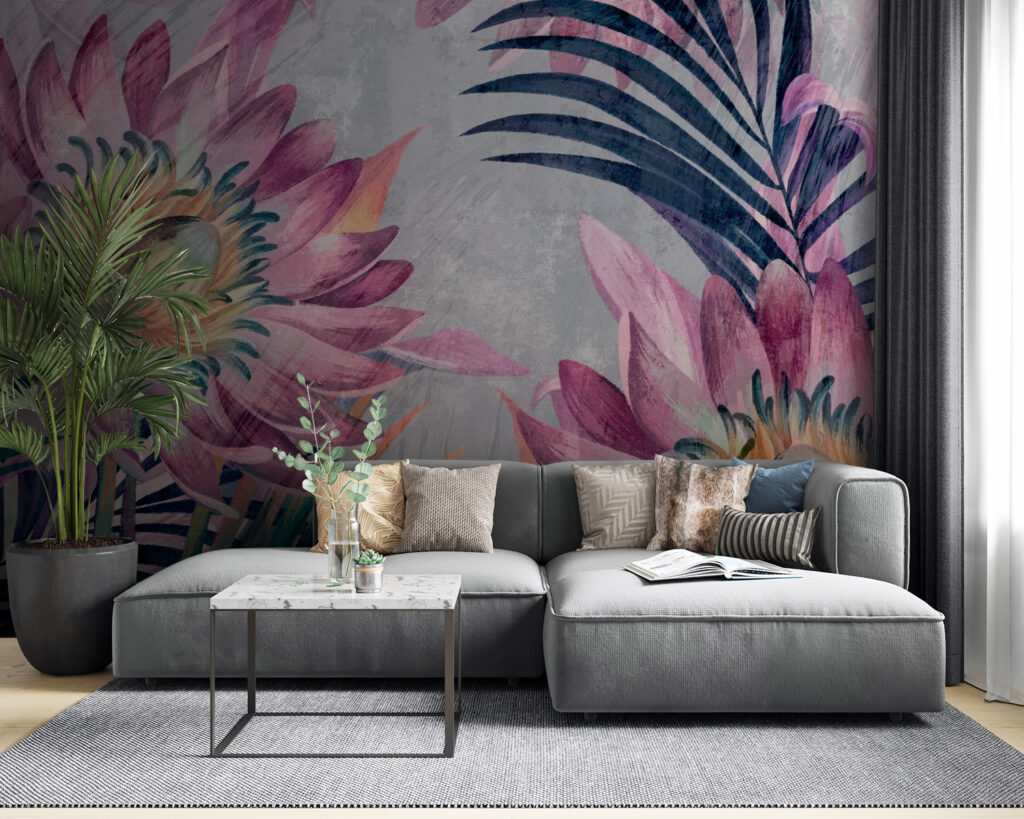 Vibrant blooms against a textured backdrop Vibrant blooms against a textured backdrop