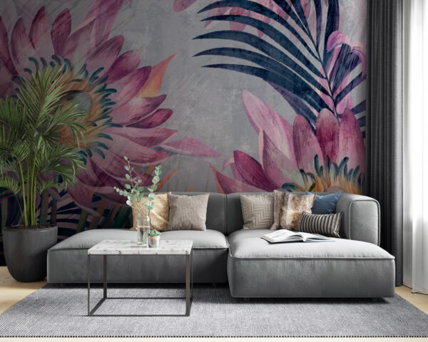 Vibrant blooms against a textured backdrop Vibrant blooms against a textured backdrop