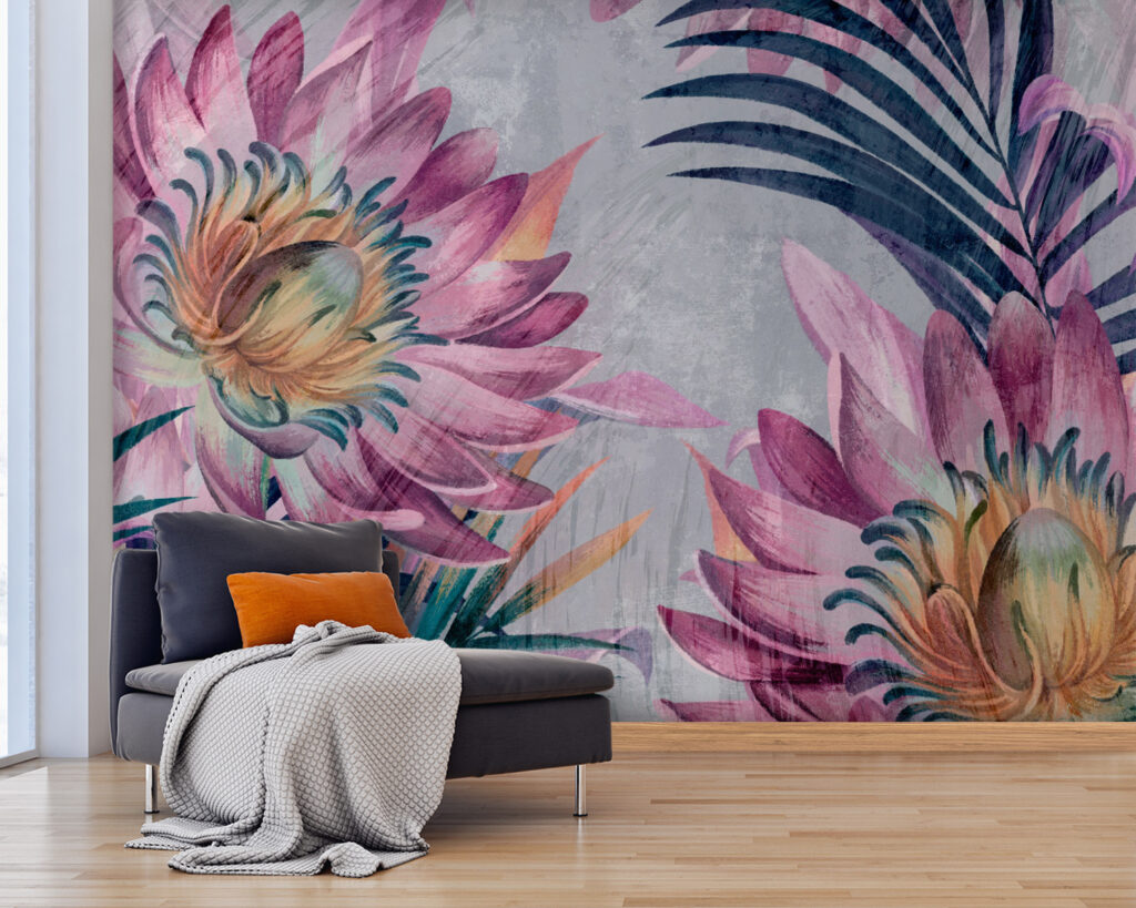 Vibrant blooms against a textured backdrop Vibrant blooms against a textured backdrop