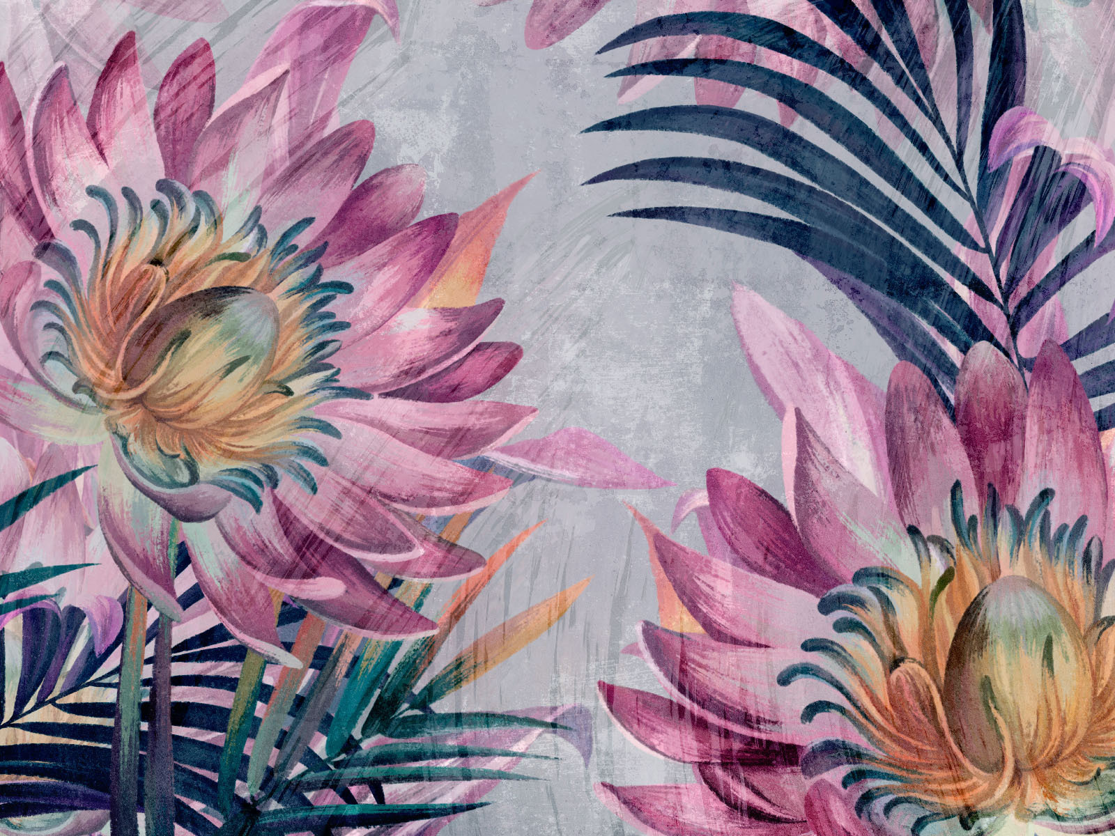 Vibrant blooms against a textured backdrop Vibrant blooms against a textured backdrop