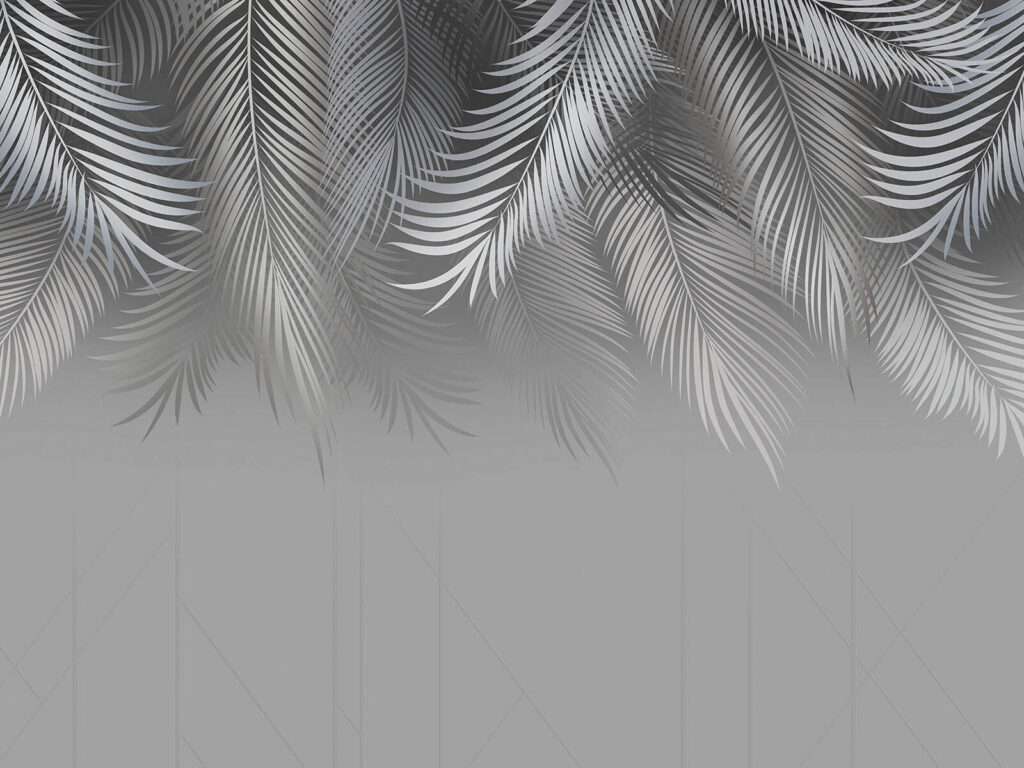 Fundo cinzento e branco com folhas Fundo cinzento e branco com folhas