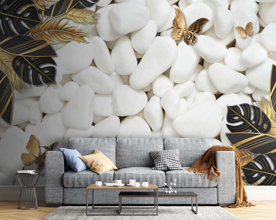 Elegância natural com toques decorativos.