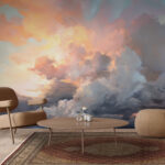 Papel de parede Nuvens coloridas no céu