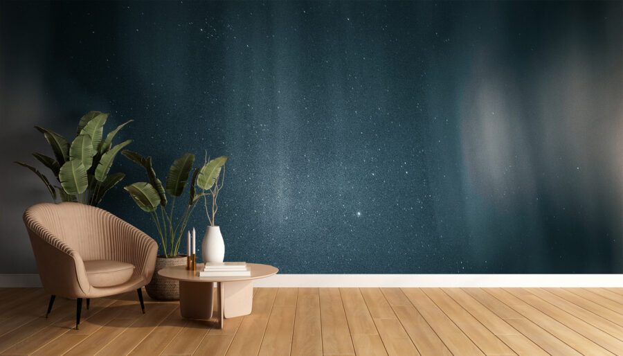 Um céu escuro com estrelas