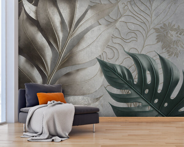 Design elegante com padrão de folhagem. Design elegante com padrão de folhagem.