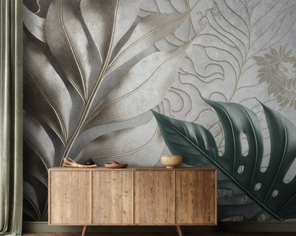 Design elegante com padrão de folhagem. Design elegante com padrão de folhagem.