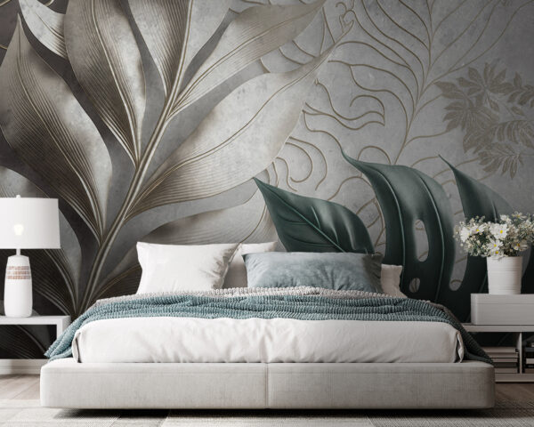 Design elegante com padrão de folhagem. Design elegante com padrão de folhagem.