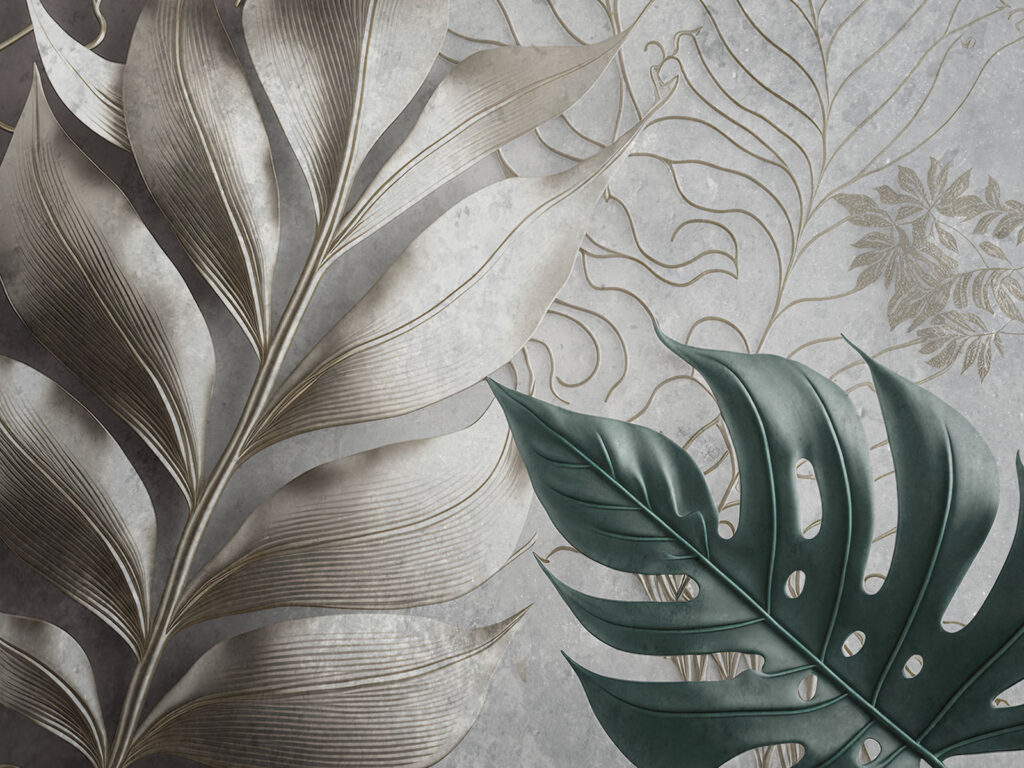Design elegante com padrão de folhagem. Design elegante com padrão de folhagem.