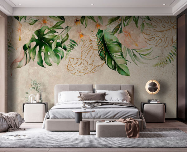 Design botânico elegante com tons suaves. Design botânico elegante com tons suaves.