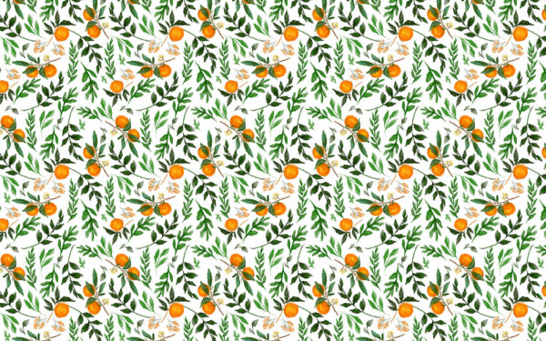 Padrão de laranjas e folhas Padrão de laranjas e folhas
