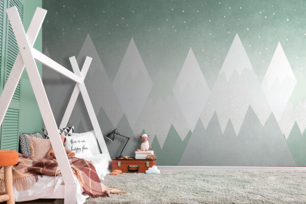 Cordilheira com neve a cair Cordilheira com neve a cair