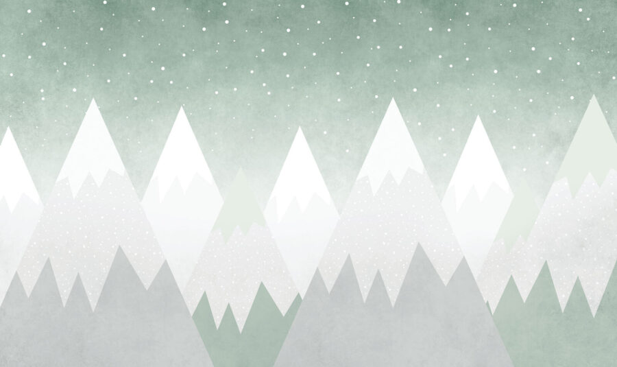 Cordilheira com neve a cair