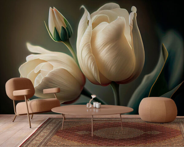 Delicadas tulipas em tons suaves. Delicadas tulipas em tons suaves.