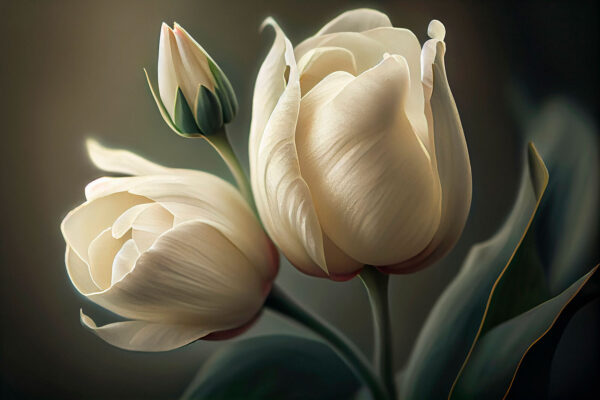 Delicadas tulipas em tons suaves. Delicadas tulipas em tons suaves.