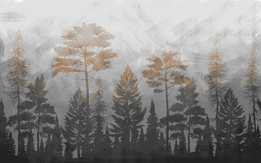 Grupo de árvores numa floresta