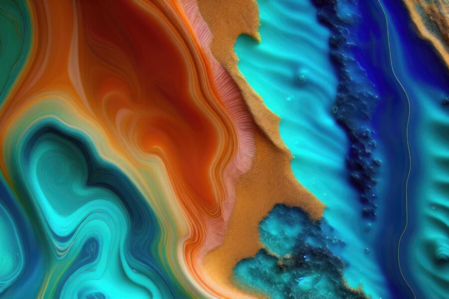 Ondas hipnotizantes de cor e textura
