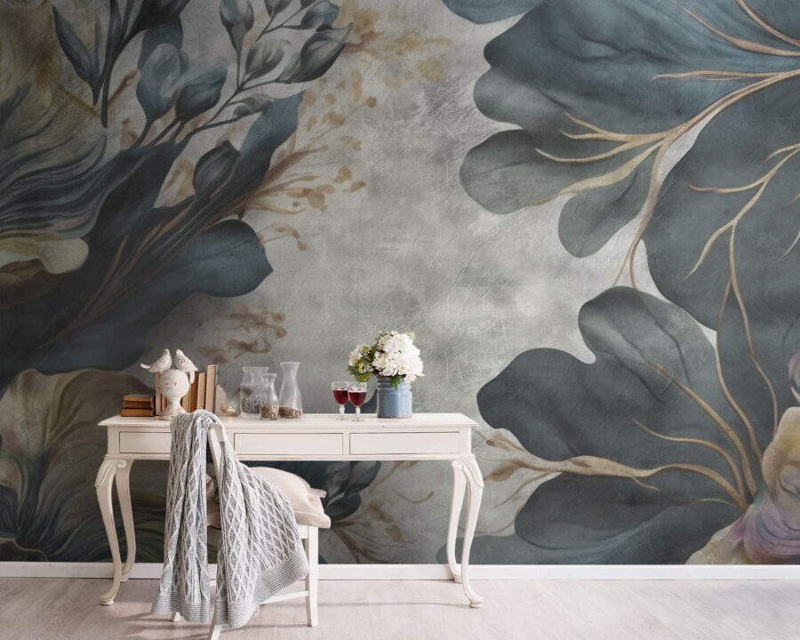 Papel de parede Design floral elegante com tons suaves.