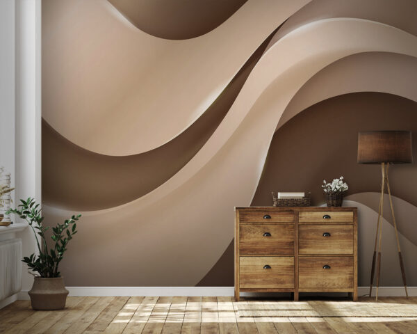Ondas elegantes em tons suaves Ondas elegantes em tons suaves