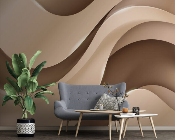 Ondas elegantes em tons suaves Ondas elegantes em tons suaves