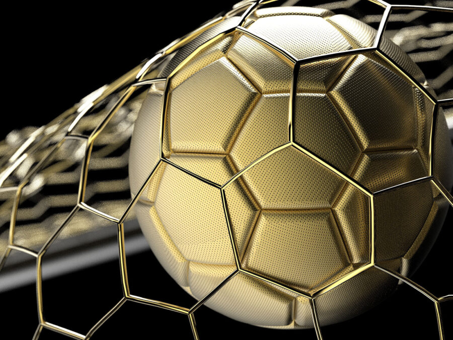 Papel de parede Bola de futebol cintilante em exposição - Image 4