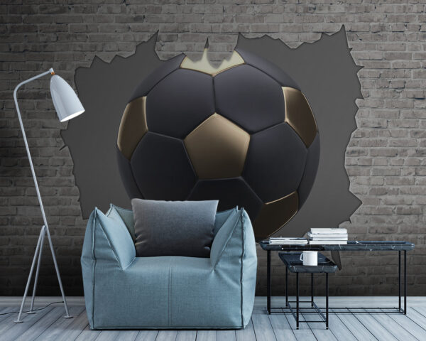 Bola de futebol atravessa a parede Bola de futebol atravessa a parede