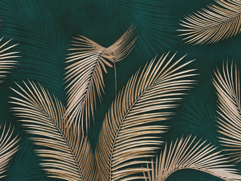 Folhas de palmeira em tons elegantes. Folhas de palmeira em tons elegantes.