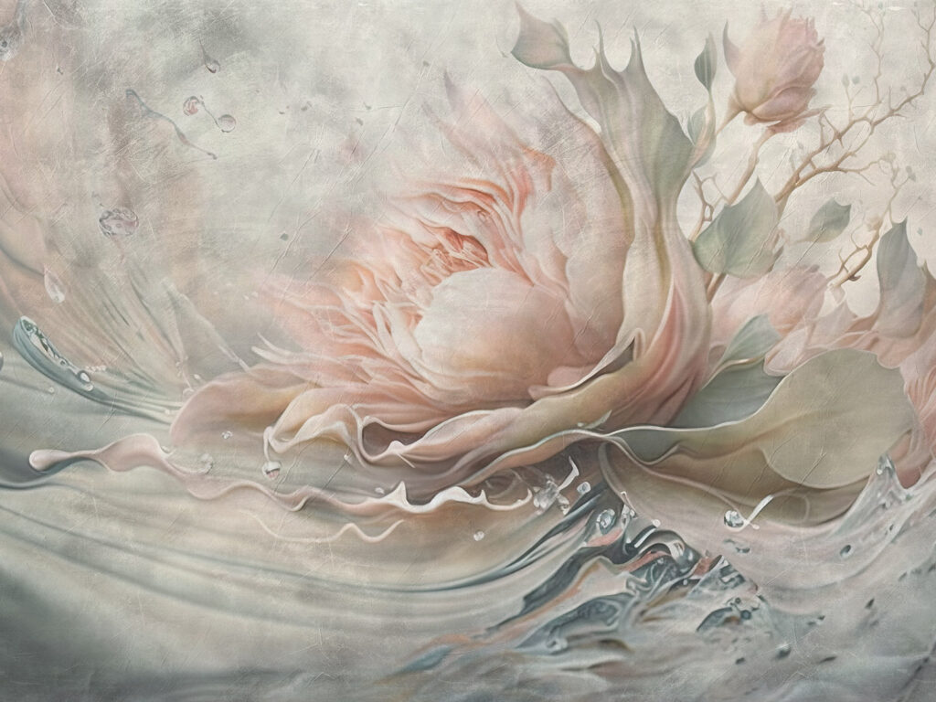 Pintura de uma flor Pintura de uma flor