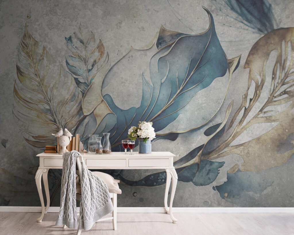 Elegant leaves in soft hues
