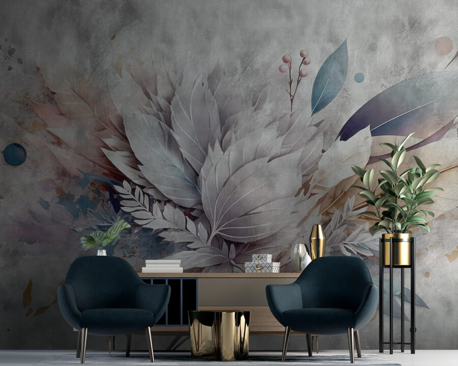 Folhagem elegante em cores suaves.