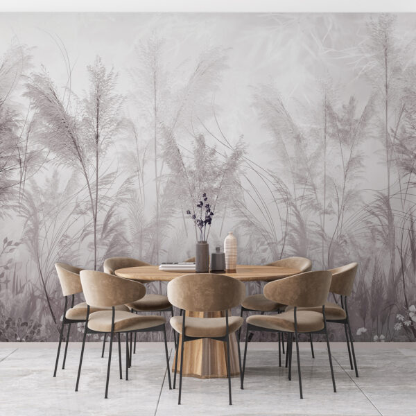 Papel de parede Papel de parede Um campo de relva com flores (REF: u93903v2)