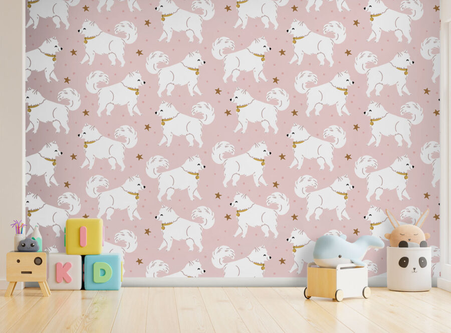 Padrão de cães brancos